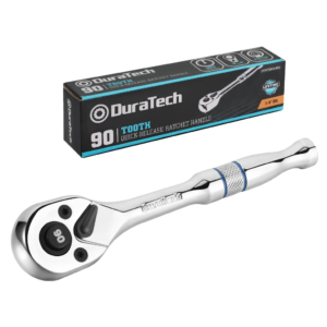 DURATECH 1/4-Inch Drive Ratchet 90-Tooth Quick-release Ratchet Wrench Reversible Chrome Alloy